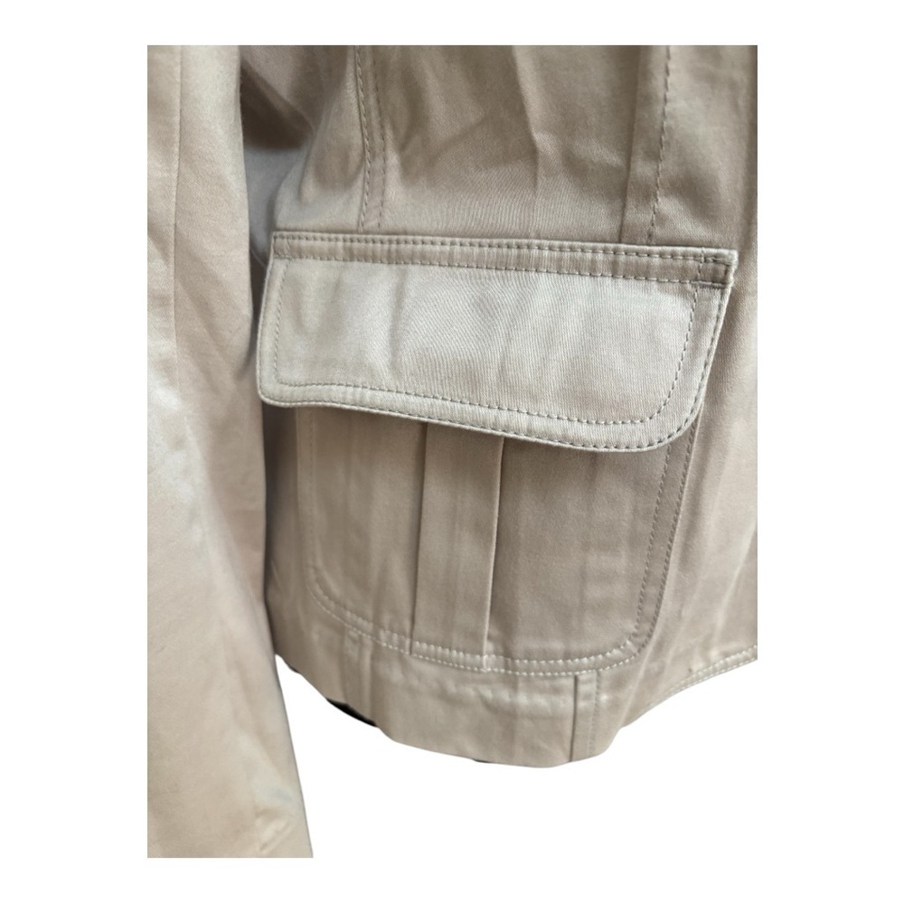 Caribbean Joe Cotton Classic Casual Beige Blazer Jacket With Pockets Size M - Picture 4 of 7